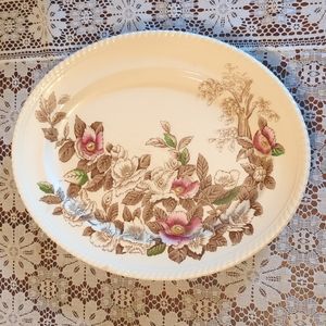 Vintage Windsor Ware F.B.&Co. Johnson Bros England floral china serving dish.